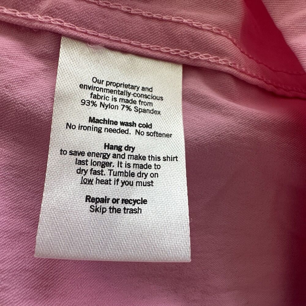 Poncho Pearl Snap Shirt Men’s M Performance Pink Long Sleeves Slim Fit Vented - Picture 4 of 10